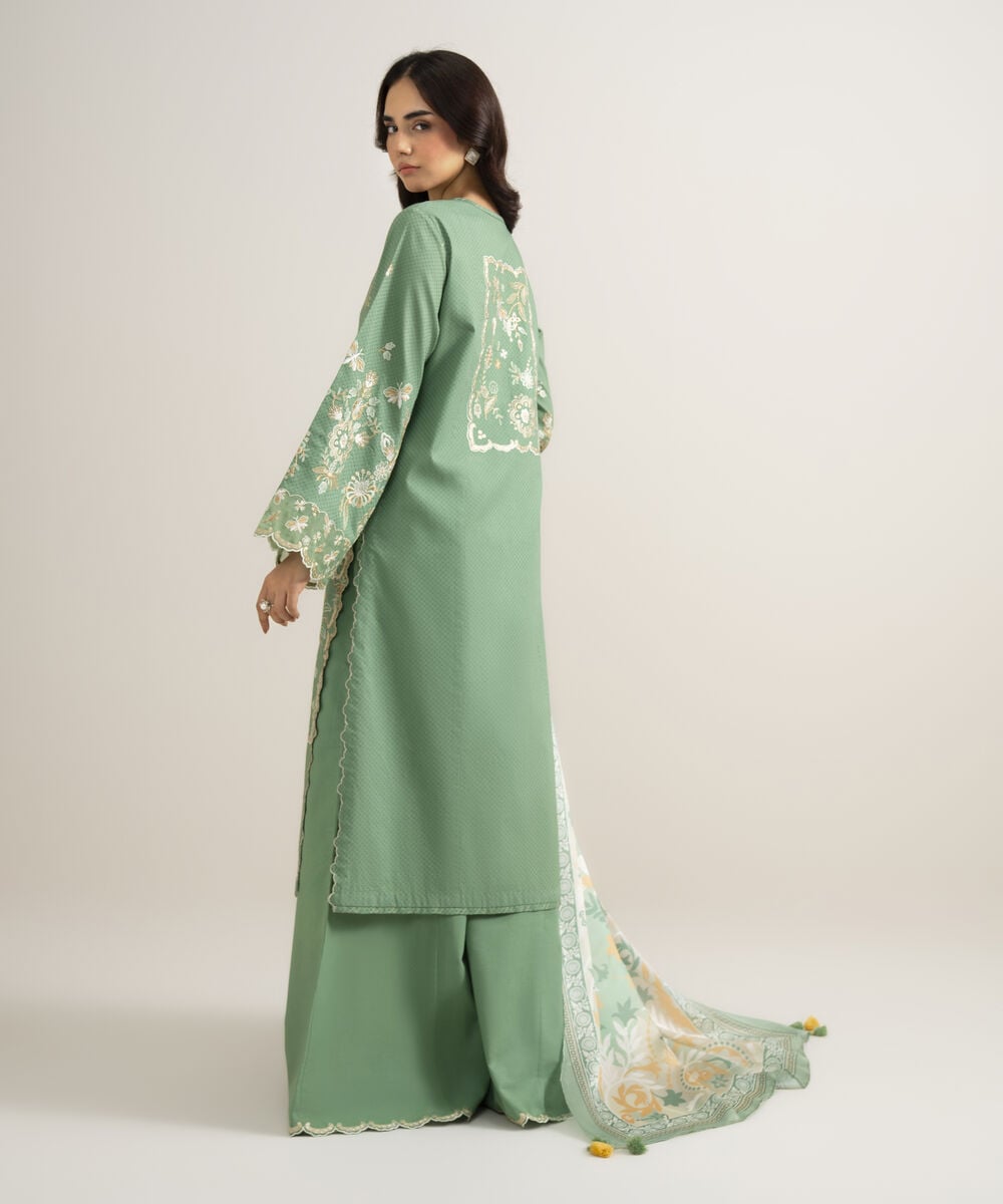 3 Piece - Embroidered Arabic Jacquard Suit 3PESTS26V721