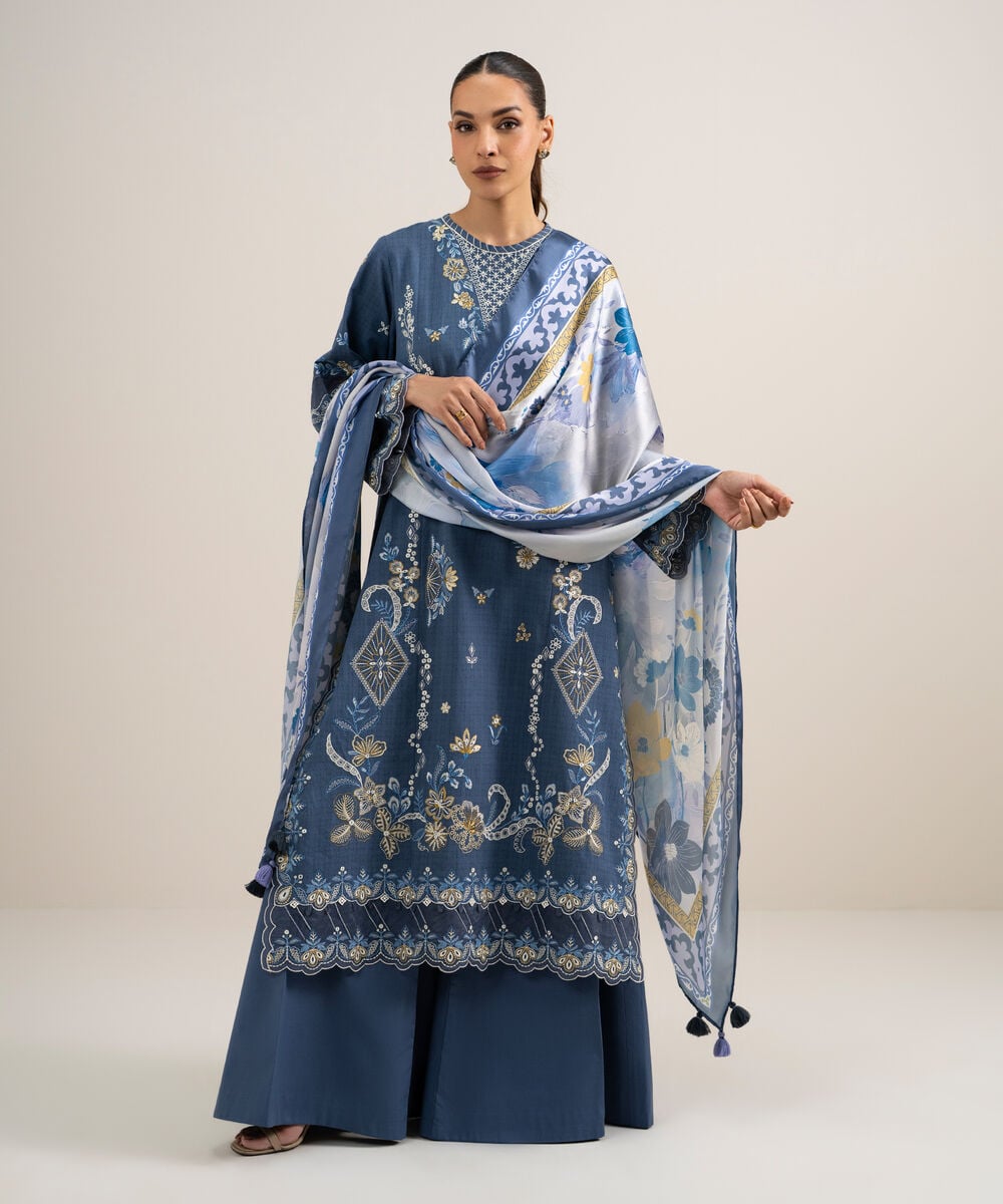 3 Piece - Embroidered Dobby Suit 3PESTS26V723