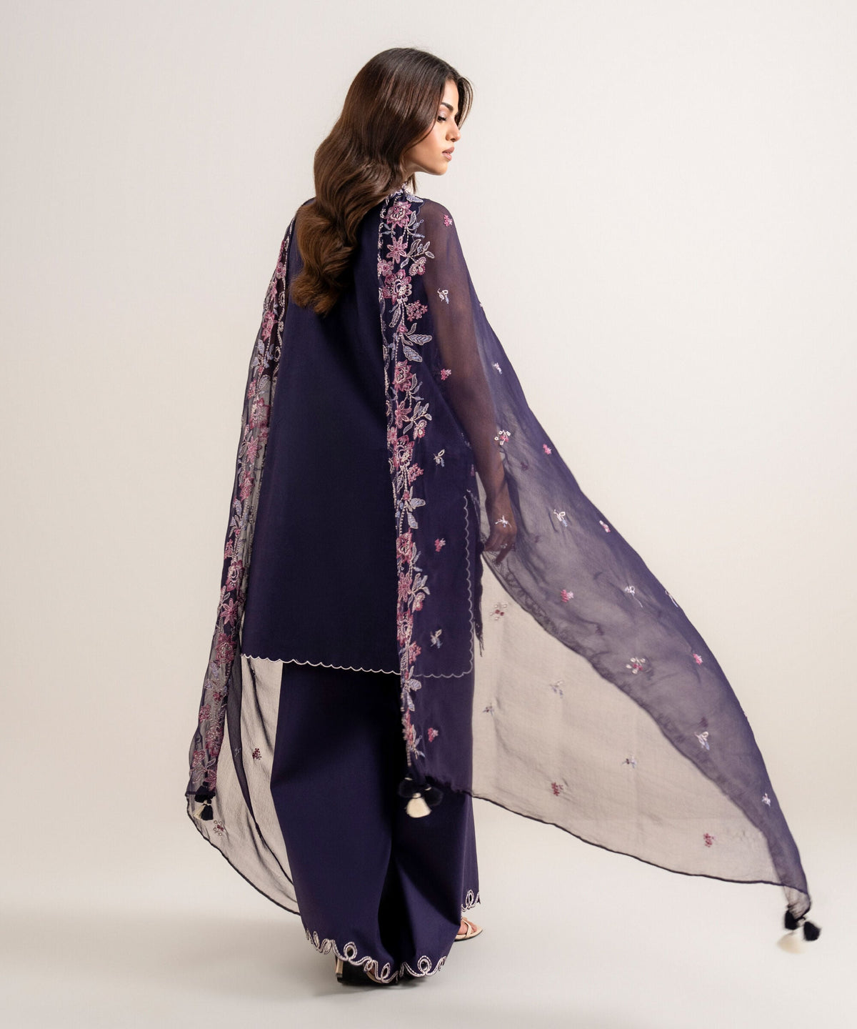 3 Piece - Embroidered Cotton Viscose Suit 3PESTS26V813