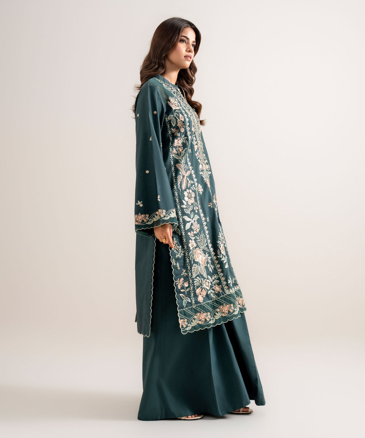 3 Piece - Embroidered Cotton Viscose Suit 3PESTS26V815