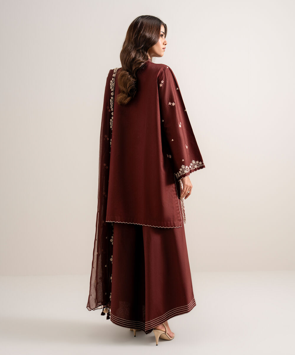 3 Piece - Embroidered Cotton Viscose Suit 3PESTS26V816