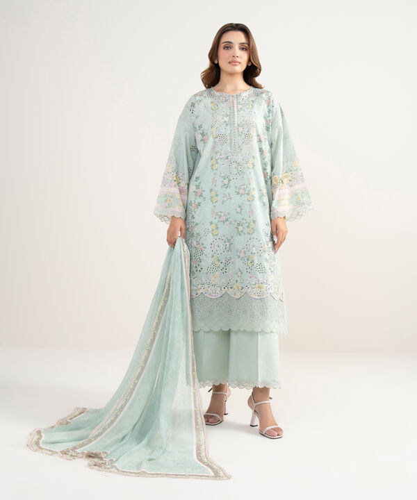 3 Piece - Embroidered Lawn Suit