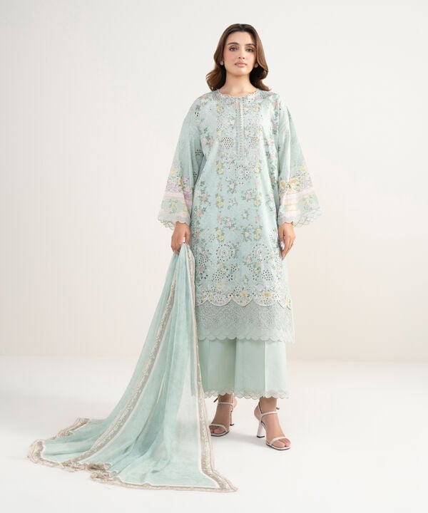 3 Piece - Embroidered Lawn Suit