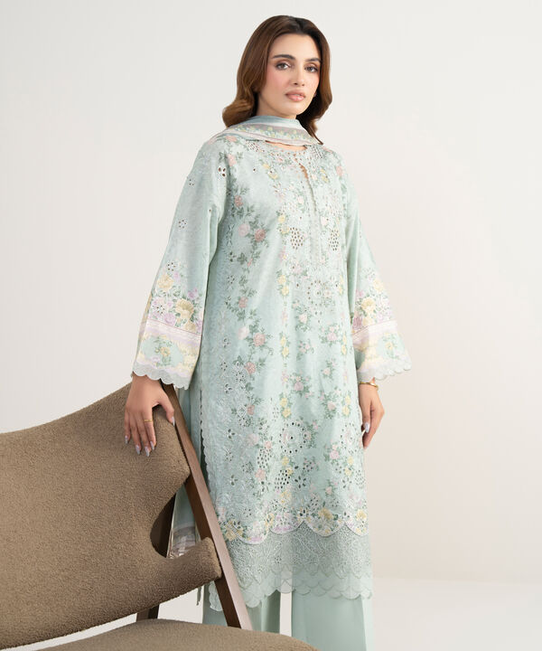3 Piece - Embroidered Lawn Suit