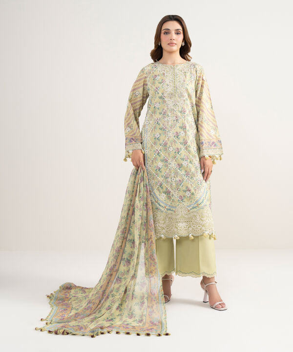 3 Piece - Embroidered Lawn Suit
