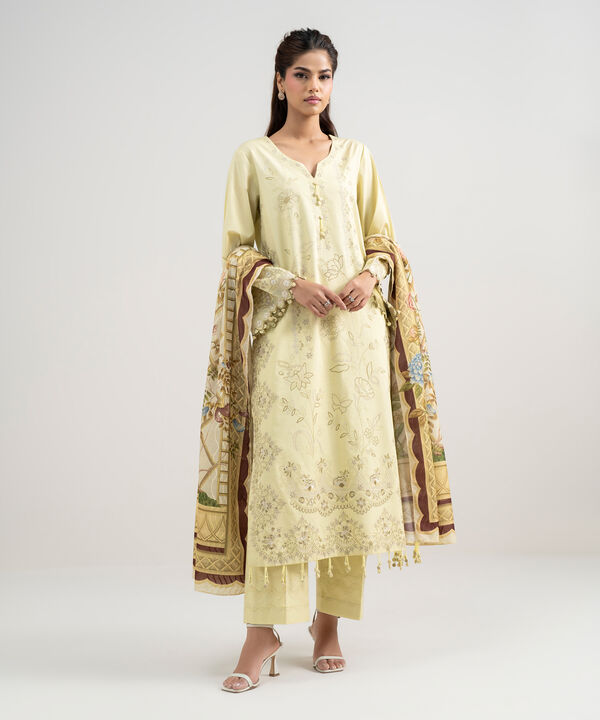 3 Piece - Embroidered Lawn Suit