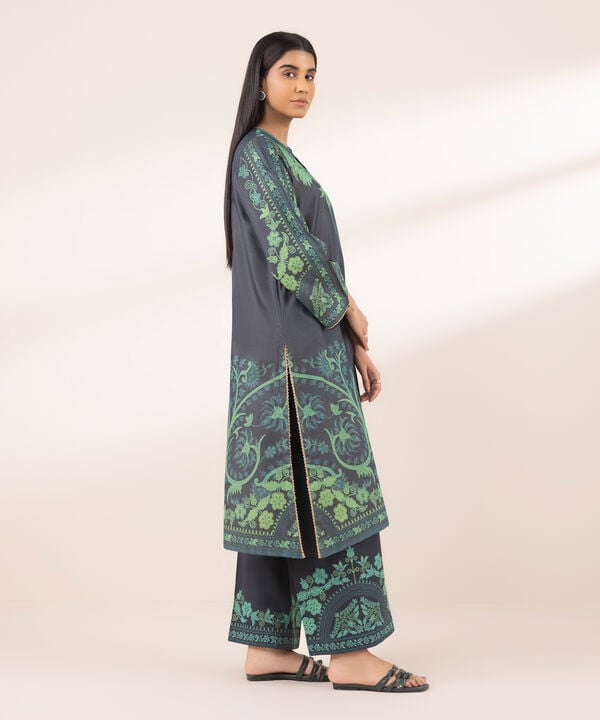 Printed Zari Lawn Shirt
