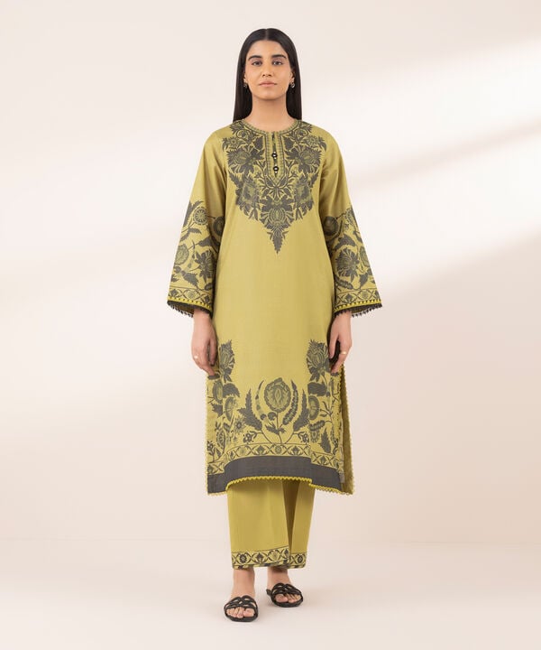 Printed Zari Lawn Shirt