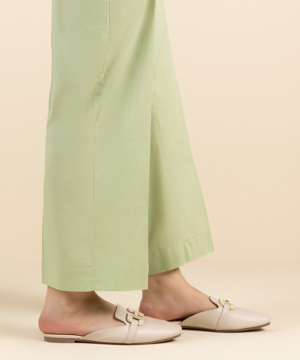 Solid Cambric Straight Pants