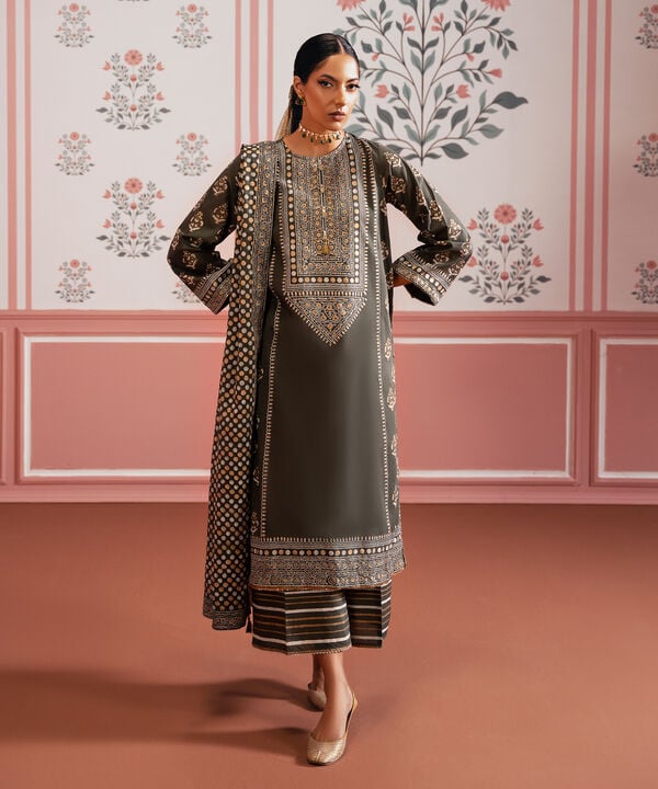 Block Printed Lawn Shirt