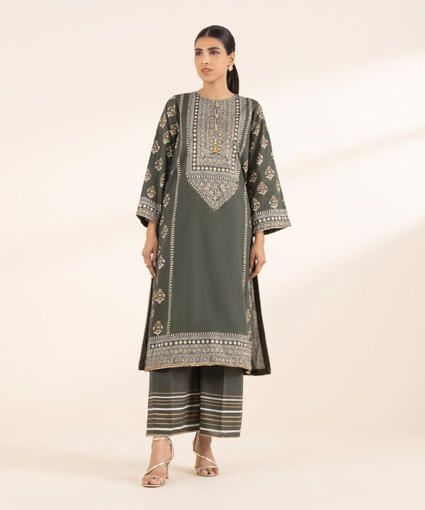 Block Printed Lawn Shirt