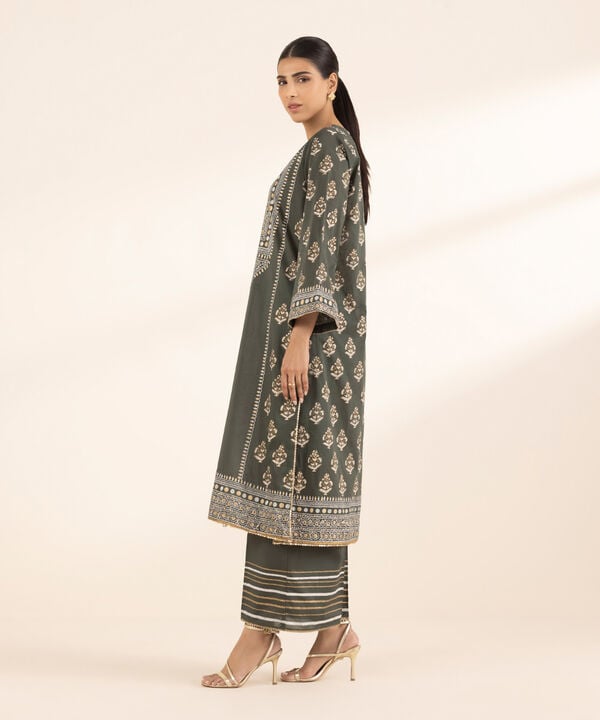 Block Printed Lawn Shirt