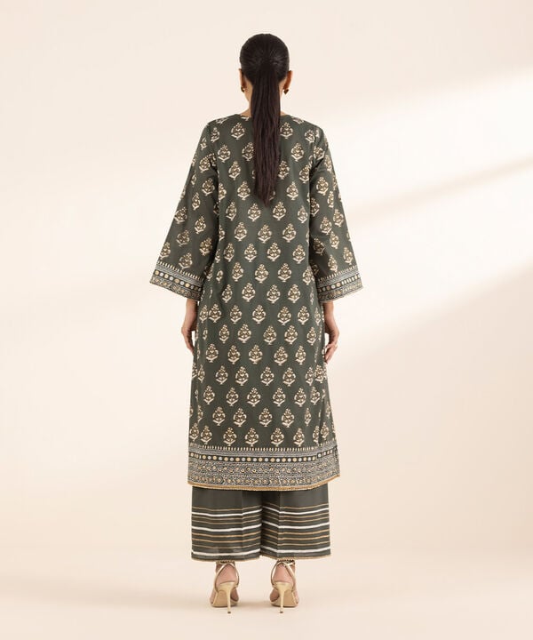 Block Printed Lawn Shirt