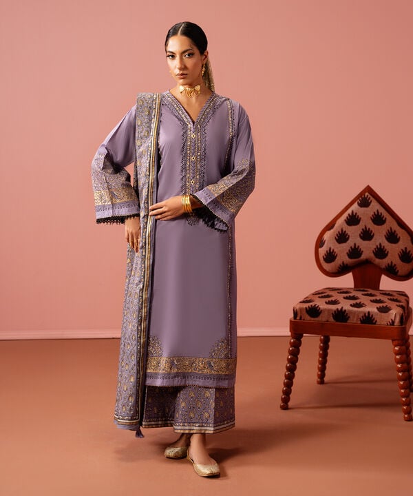 Block Printed Lawn Shirt