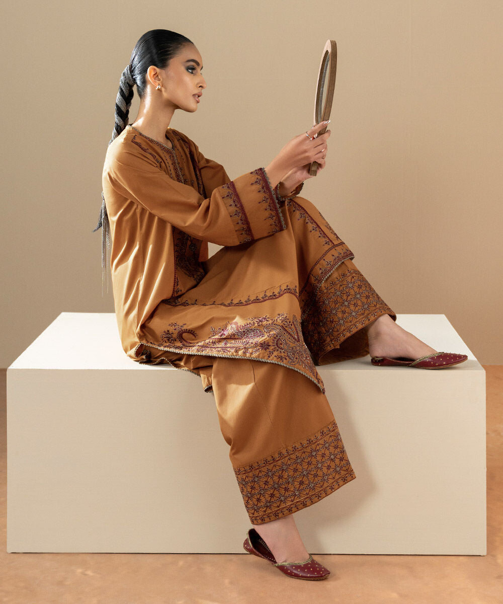 Embroidered Cambric Culottes