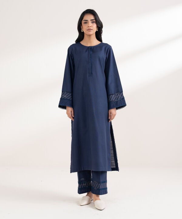 Embroidered Light Khaddar Shirt