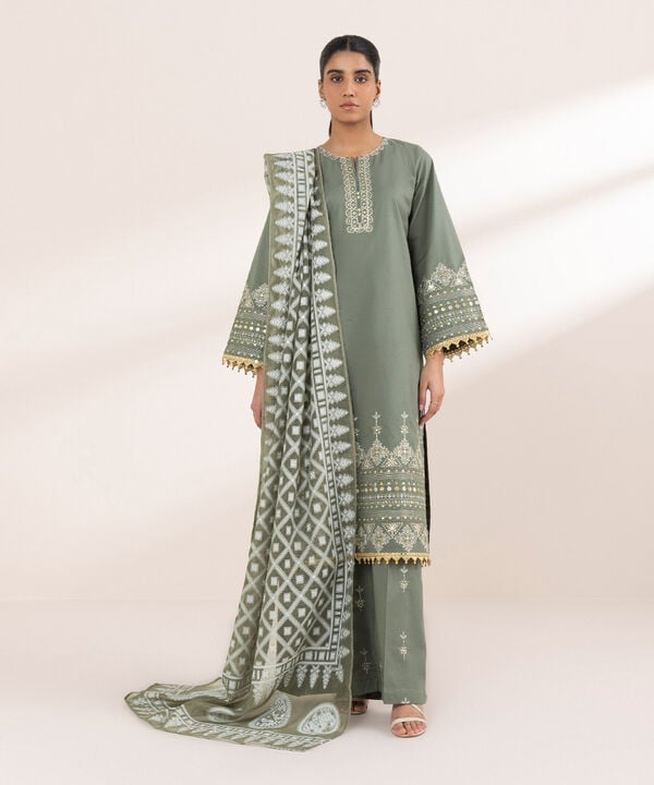 Solid Manaar Dupatta