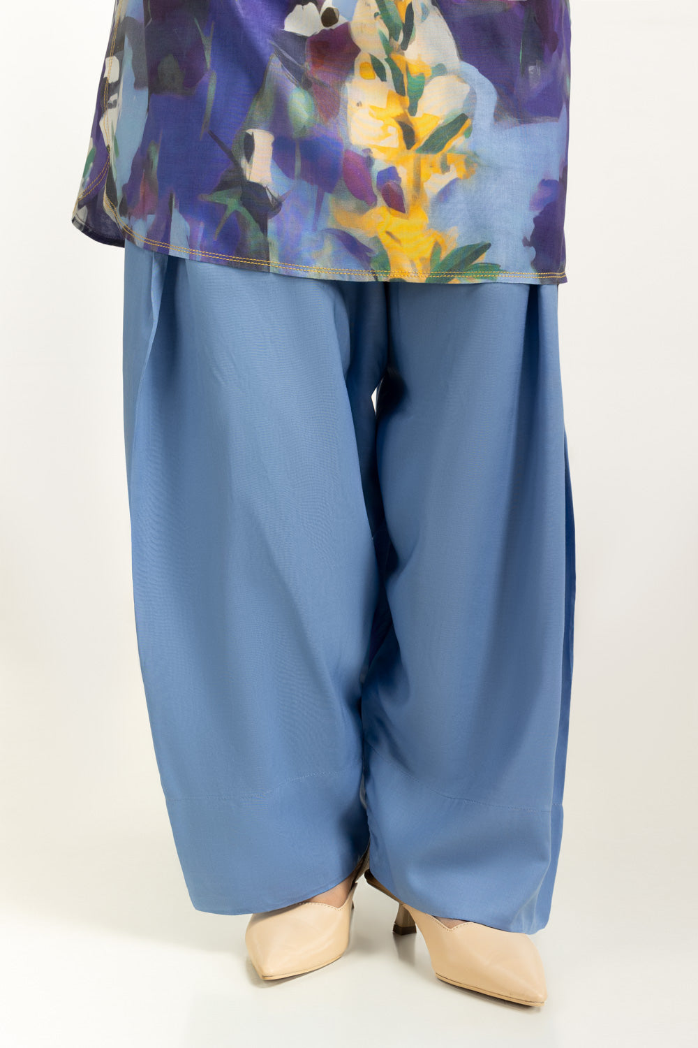 3Pc Linen Printed Suit