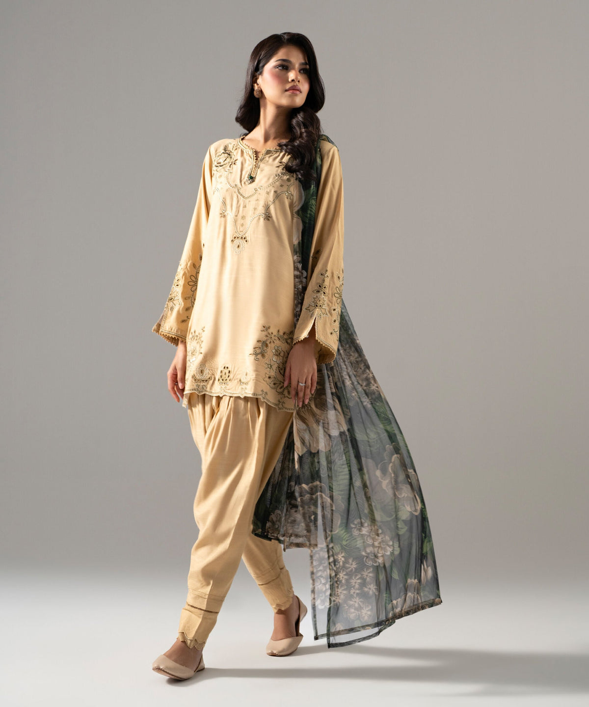 Printed Net Dupatta 3SFFMHMV610D