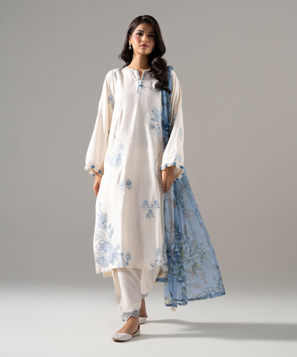 Printed Net Dupatta 3SFFMHMV613D
