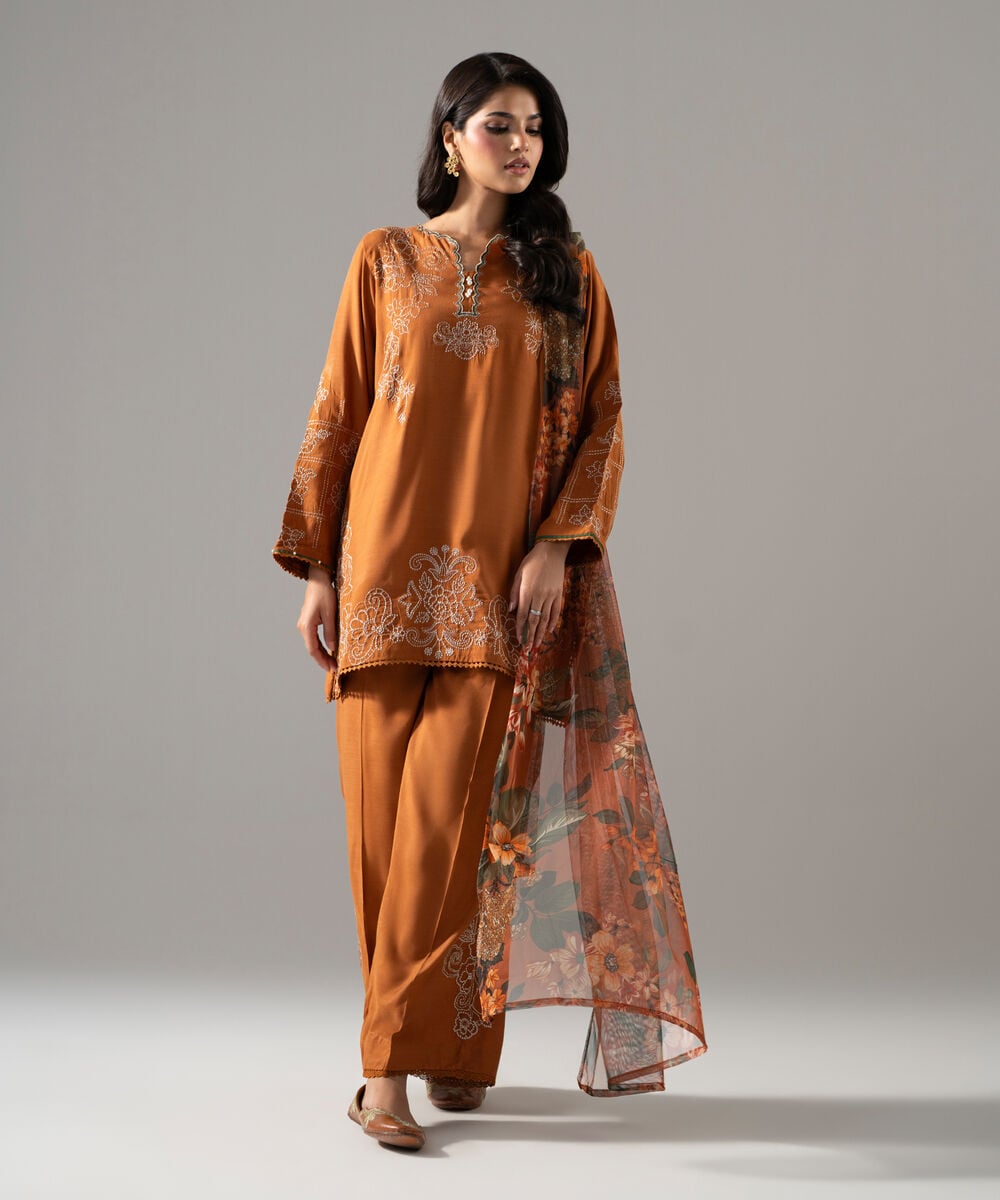 Printed Net Dupatta 3SFFMHMV614D