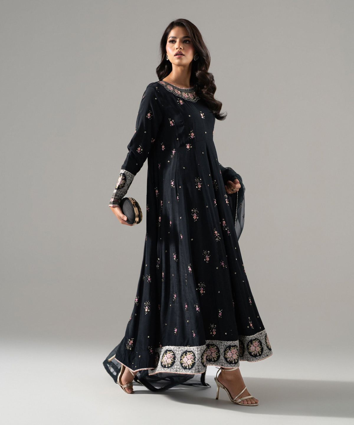 2 Piece - Embroidered Raw Silk Suit 3SFW26STV103