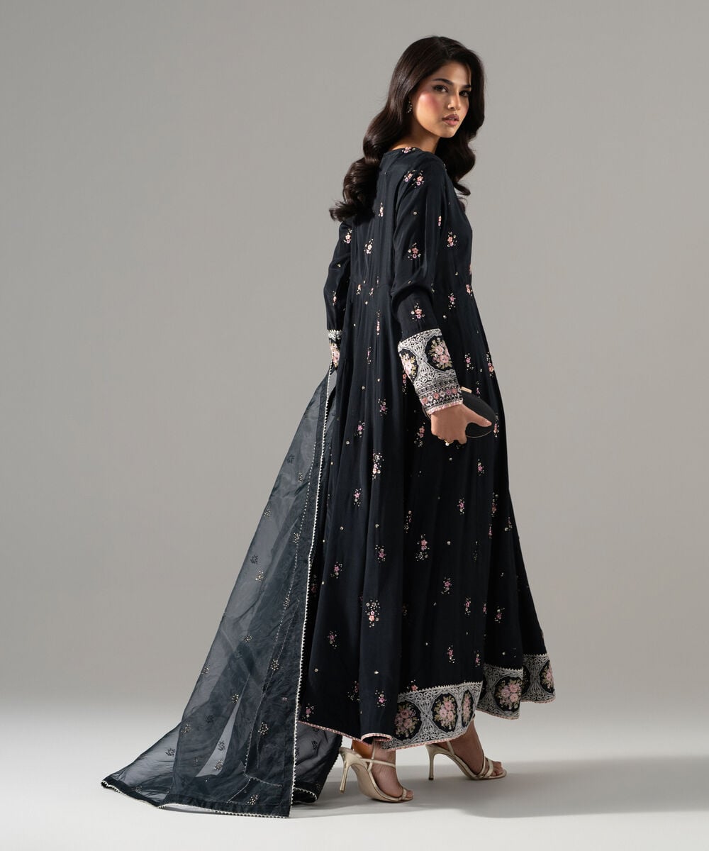 2 Piece - Embroidered Raw Silk Suit 3SFW26STV103