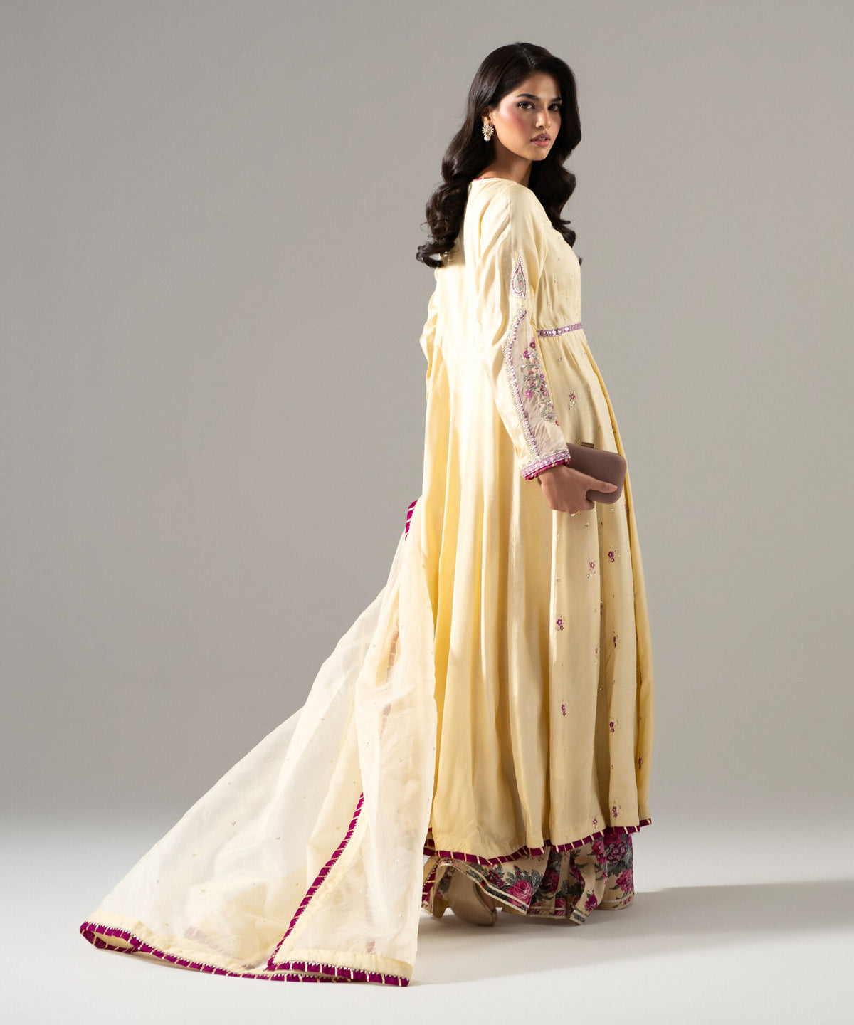3 Piece - Embroidered Raw Silk Suit 3SFW26STV104