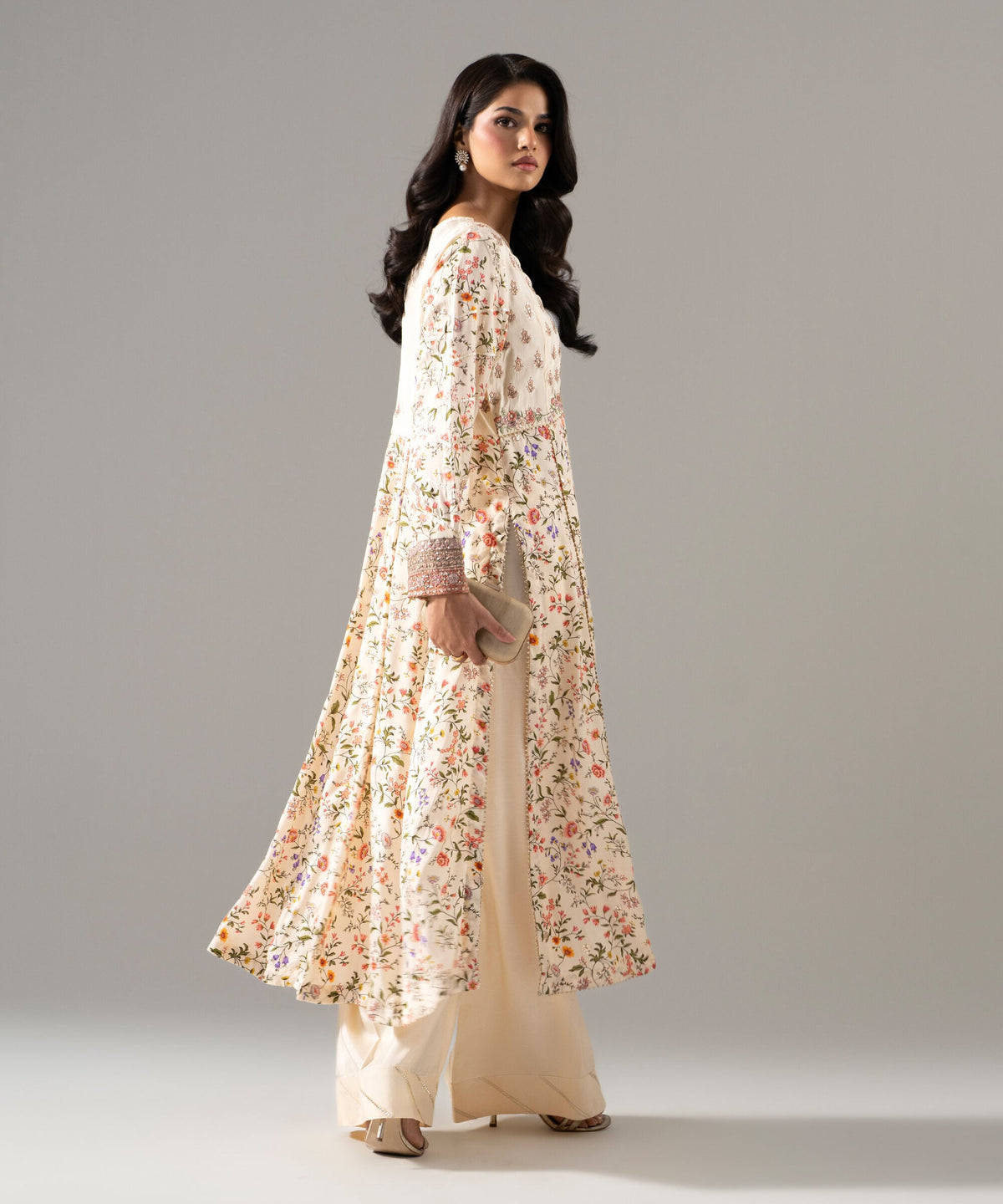 2 Piece - Embroidered Raw Silk Suit 3SFW26STV106
