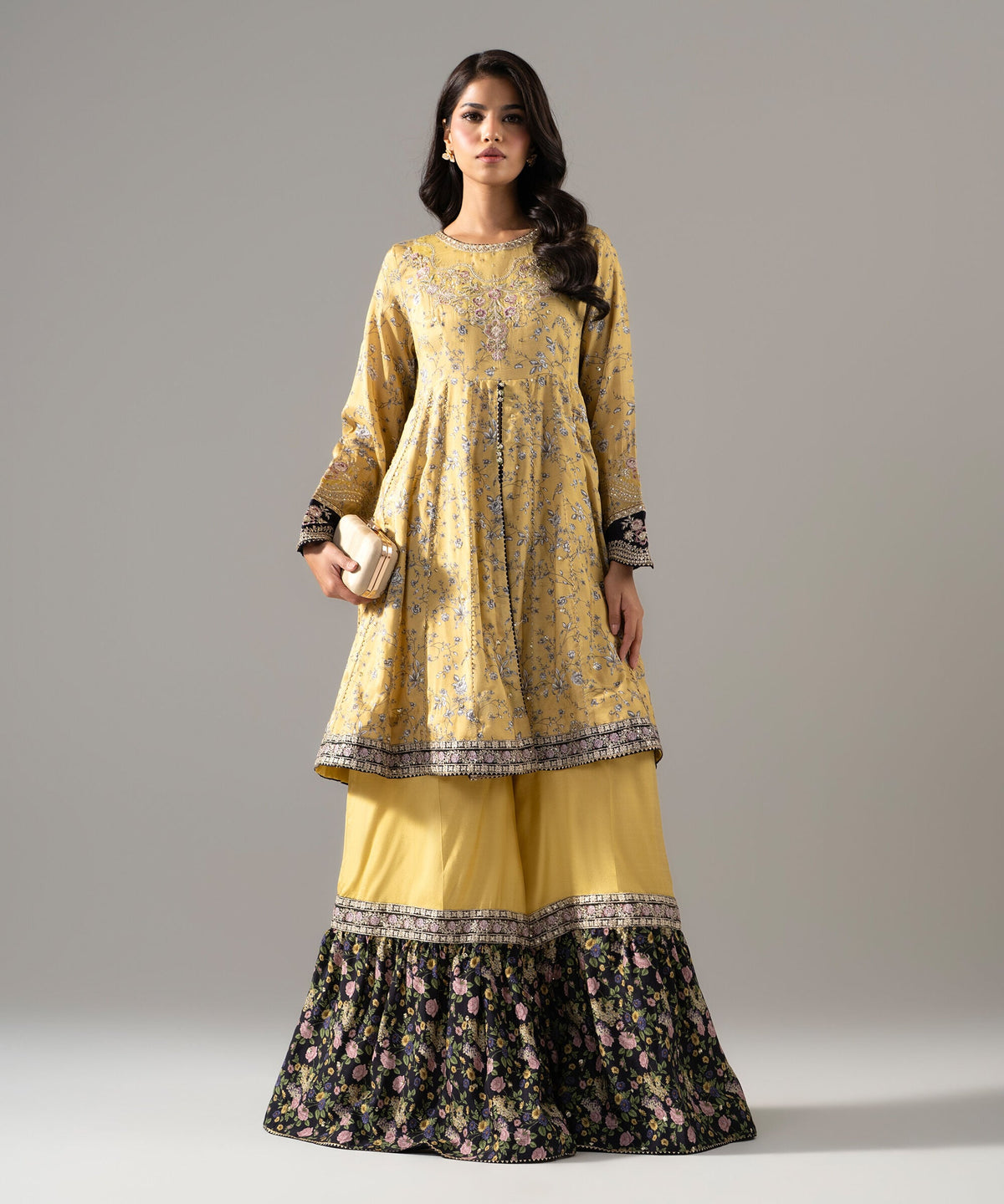 2 Piece - Embroidered Raw Silk Suit 3SFW26STV107