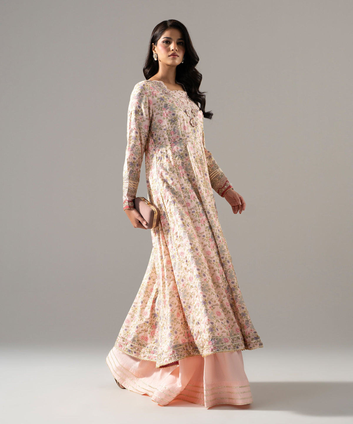 2 Piece - Embroidered Raw Silk Suit 3SFW26STV108