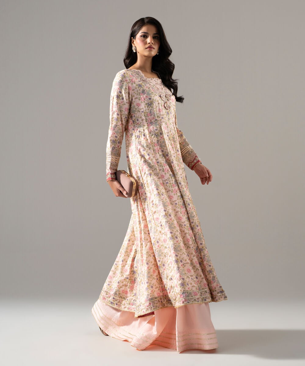 2 Piece - Embroidered Raw Silk Suit 3SFW26STV108