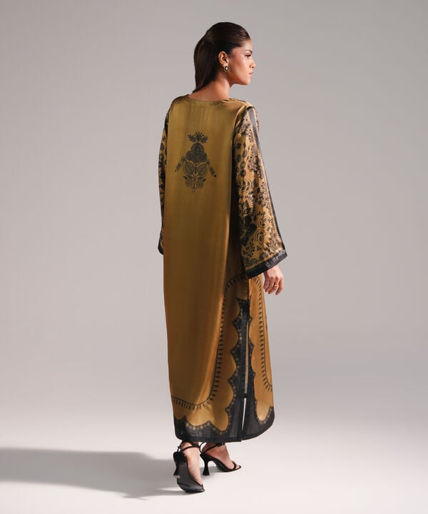 2 Piece - Printed Silk Suit