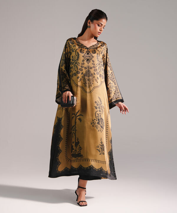 2 Piece - Printed Silk Suit