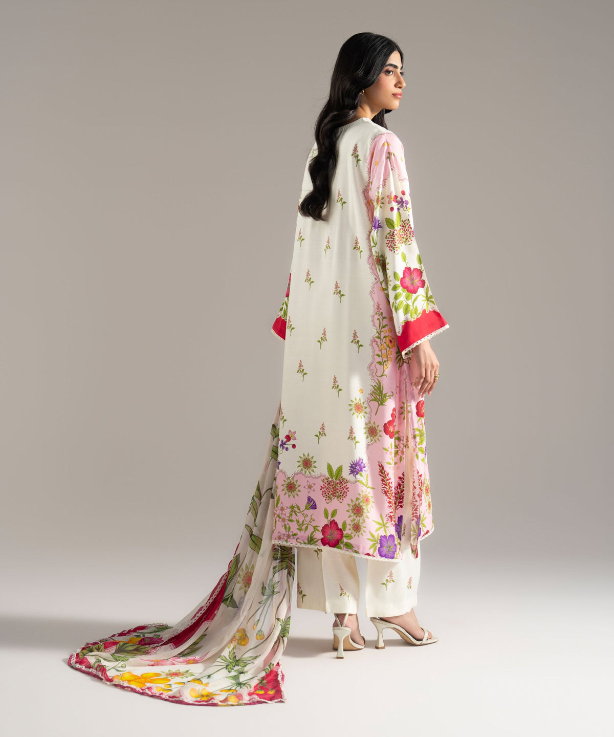 3 Piece - Printed Raw Silk Suit 3TNSFMHMV613