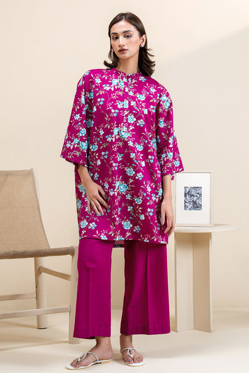 Fuchsia Grace-2 Pc Printed Khaddar Suit