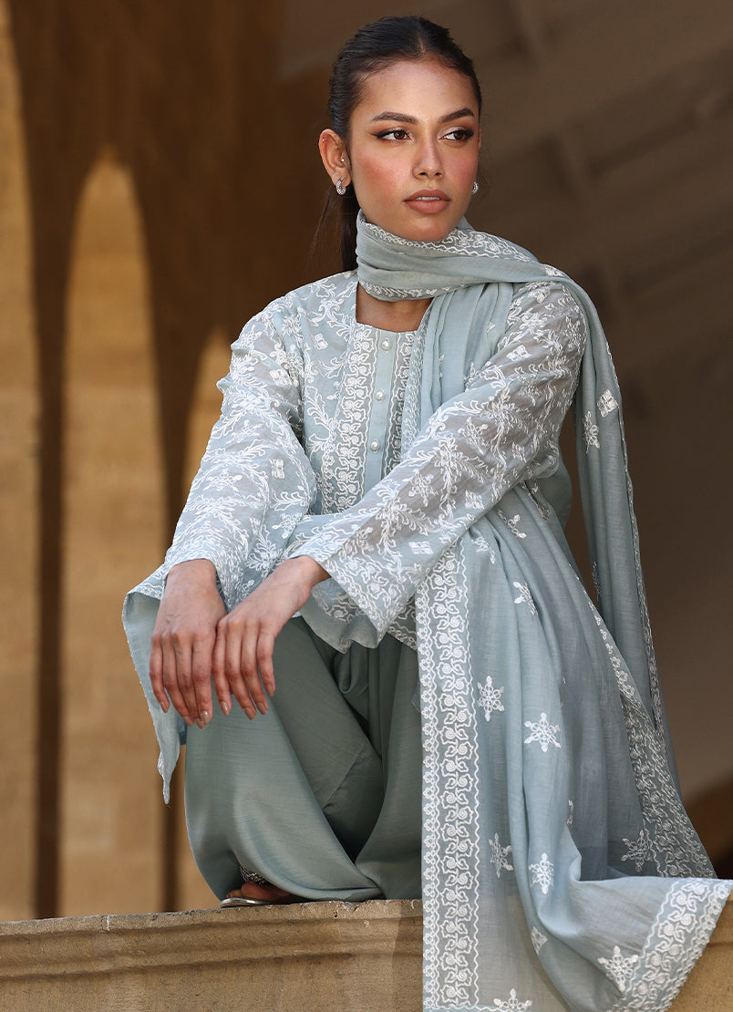 3 PC Kora Embroidered Suit12431501605040