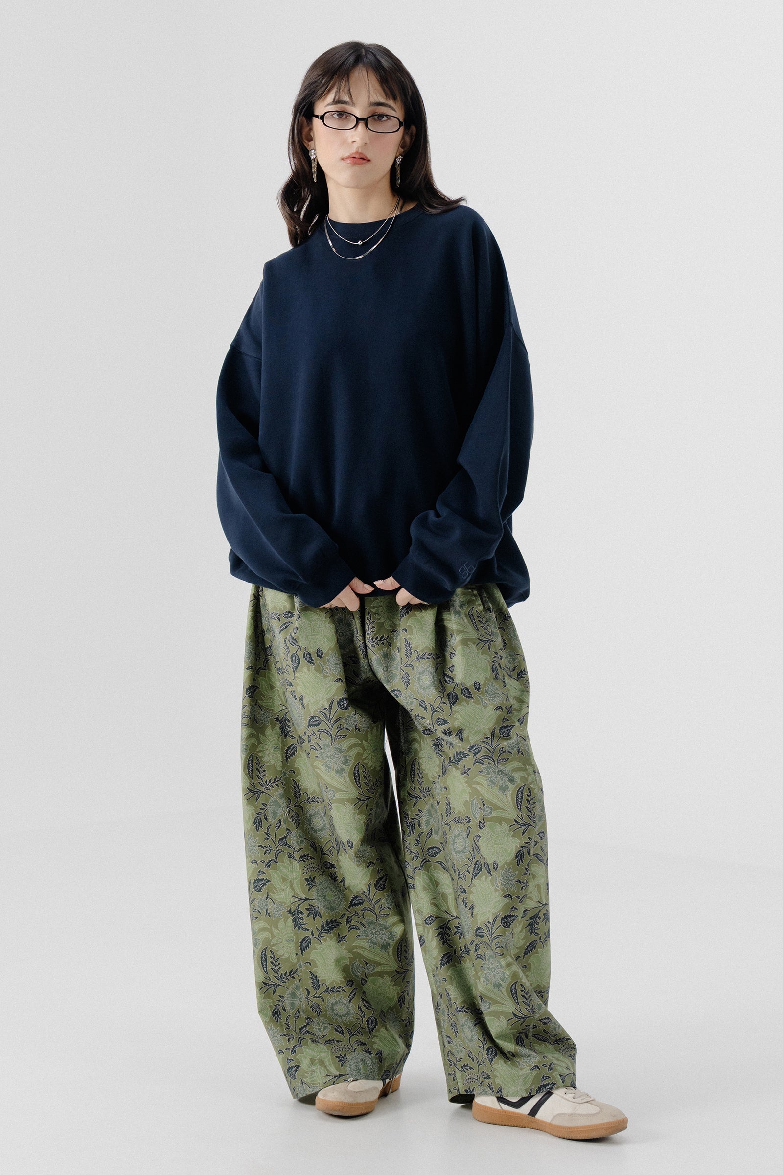 Shalwar Pants - Floral Green