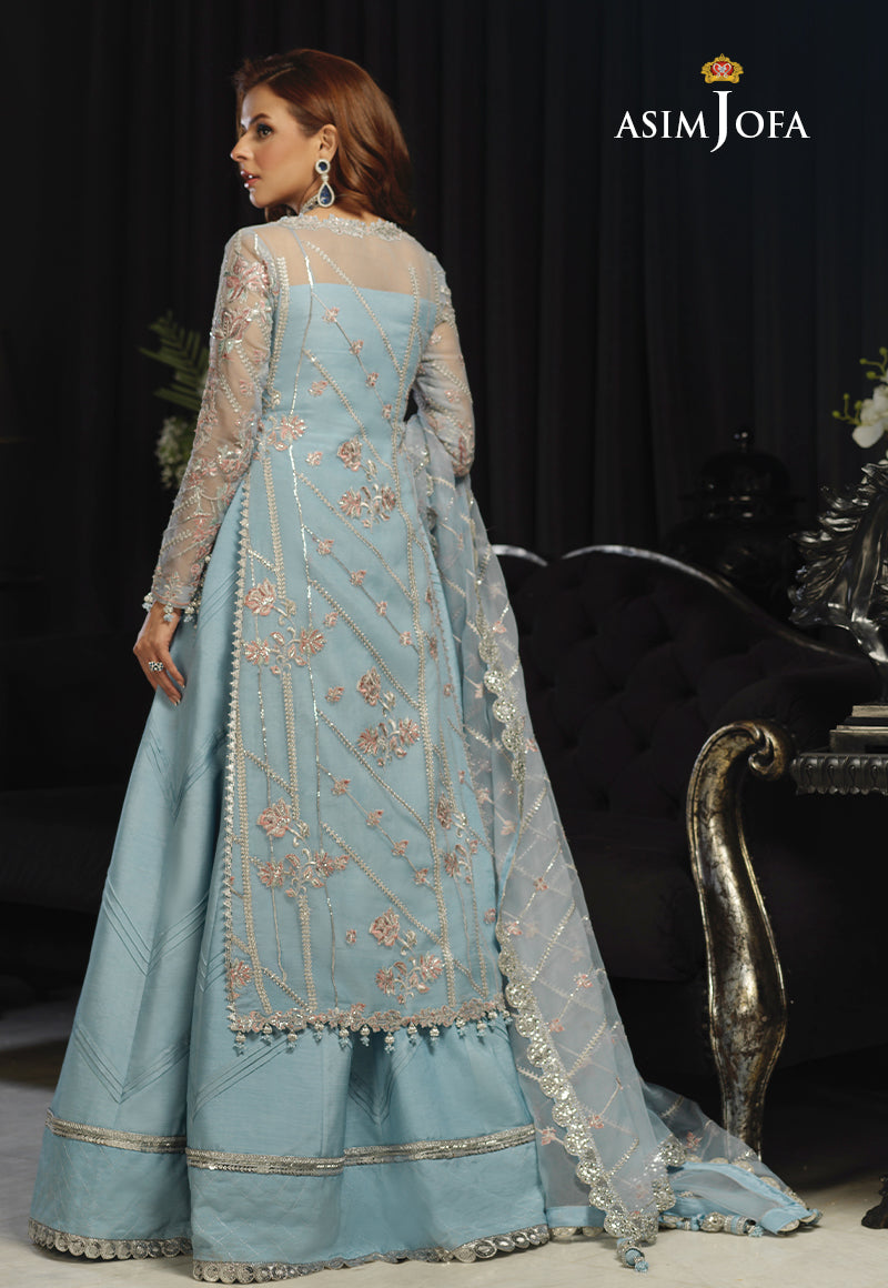 AJN-15 EMBROIDERED ORGANZA 3 PCS