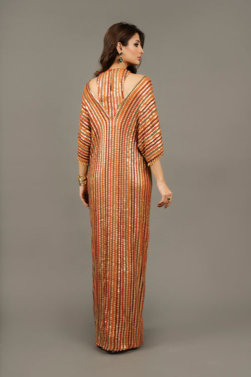 Peek-a-boo Sequinned Kaftan