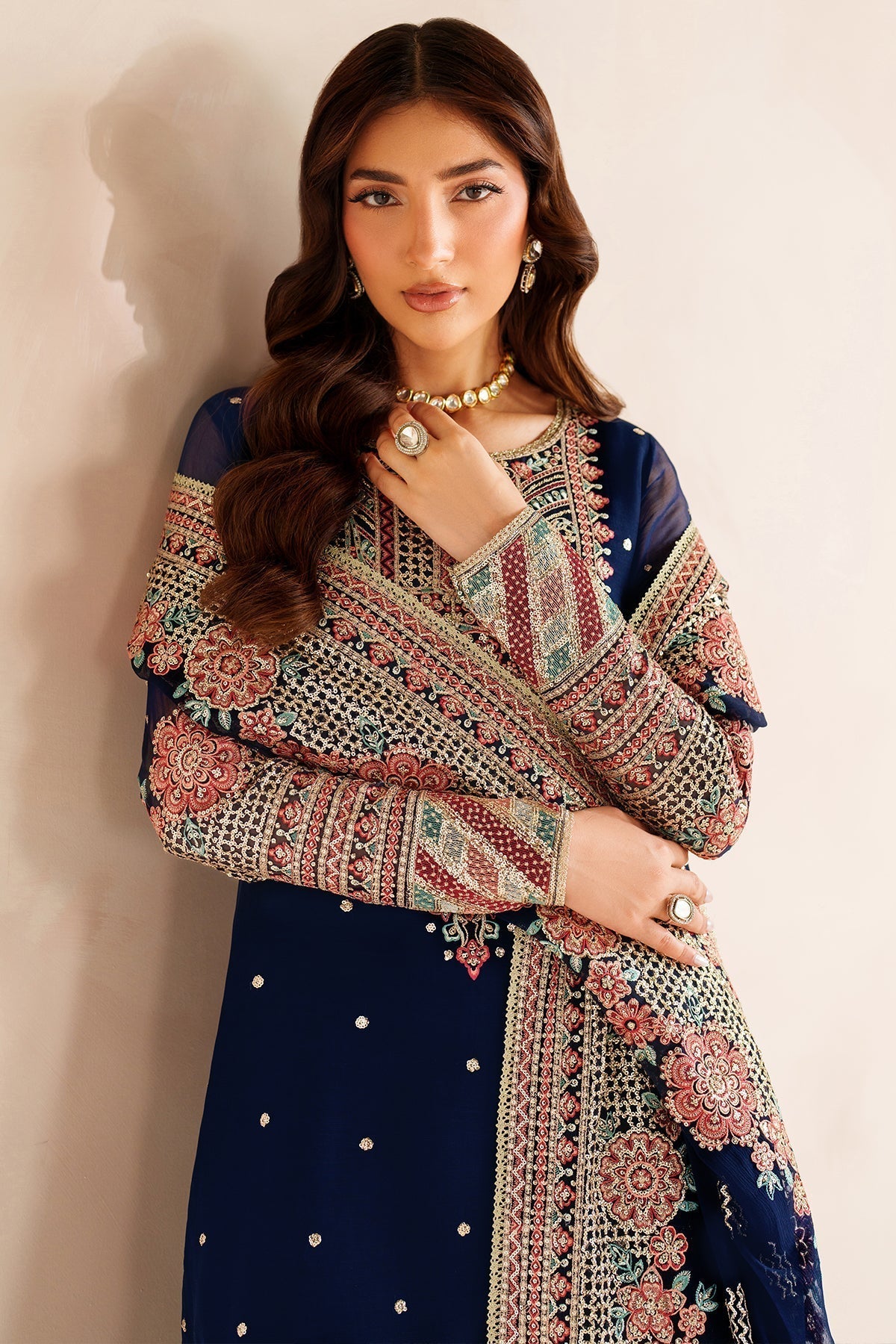 Farasha Style — Mairaz Navy Three-Piece Suit