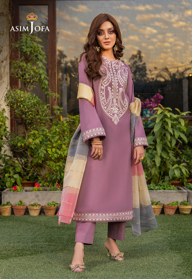 AJPB-98 EMBROIDERED RAW SILK 3 PCS