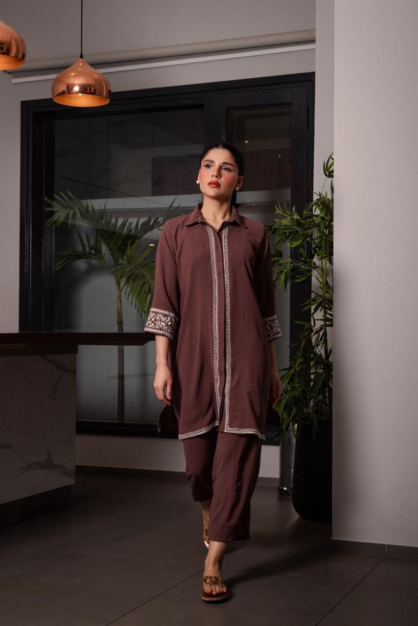 Brown georgette
