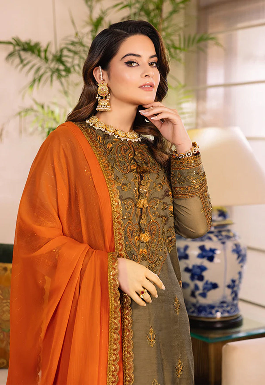 Ajso-30 Unstitched Dupatta 1 Pc Dupatta