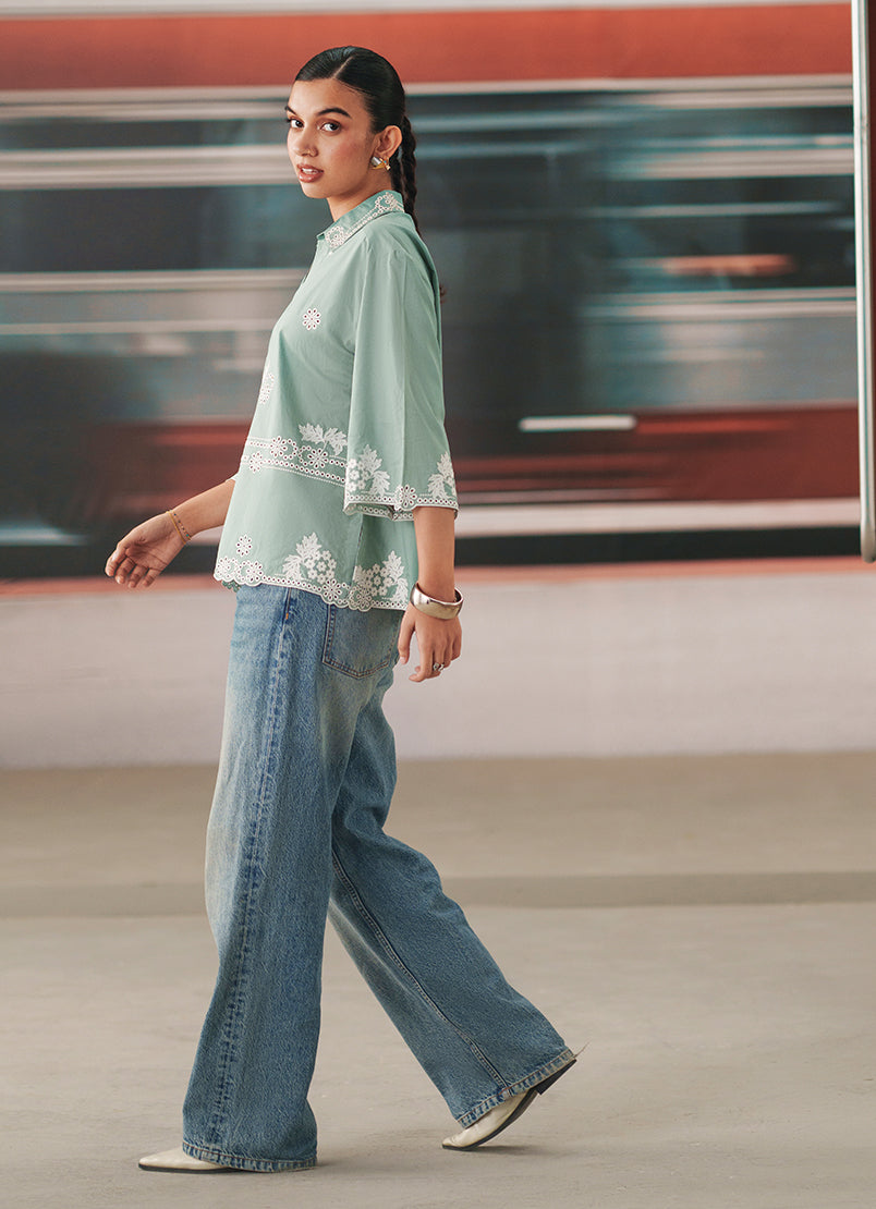 Embroidered Top - 14530381350020