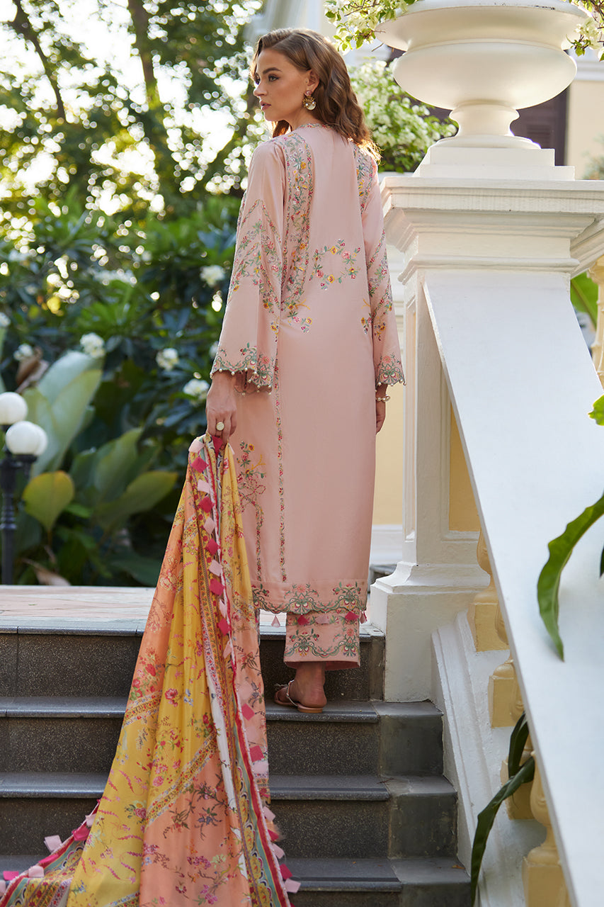 3 Piece Embroidered Linen Suit