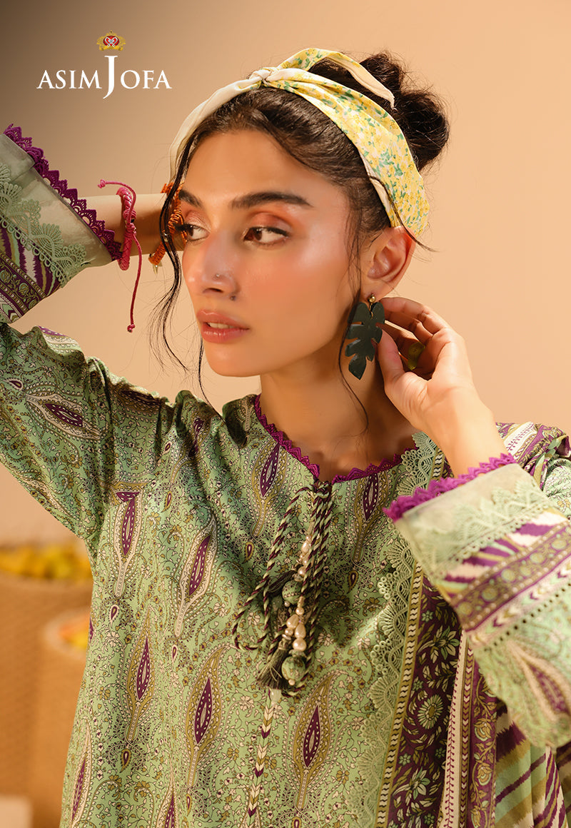 AJUBUD-31 Printed Lawn Stitched 2 PCS