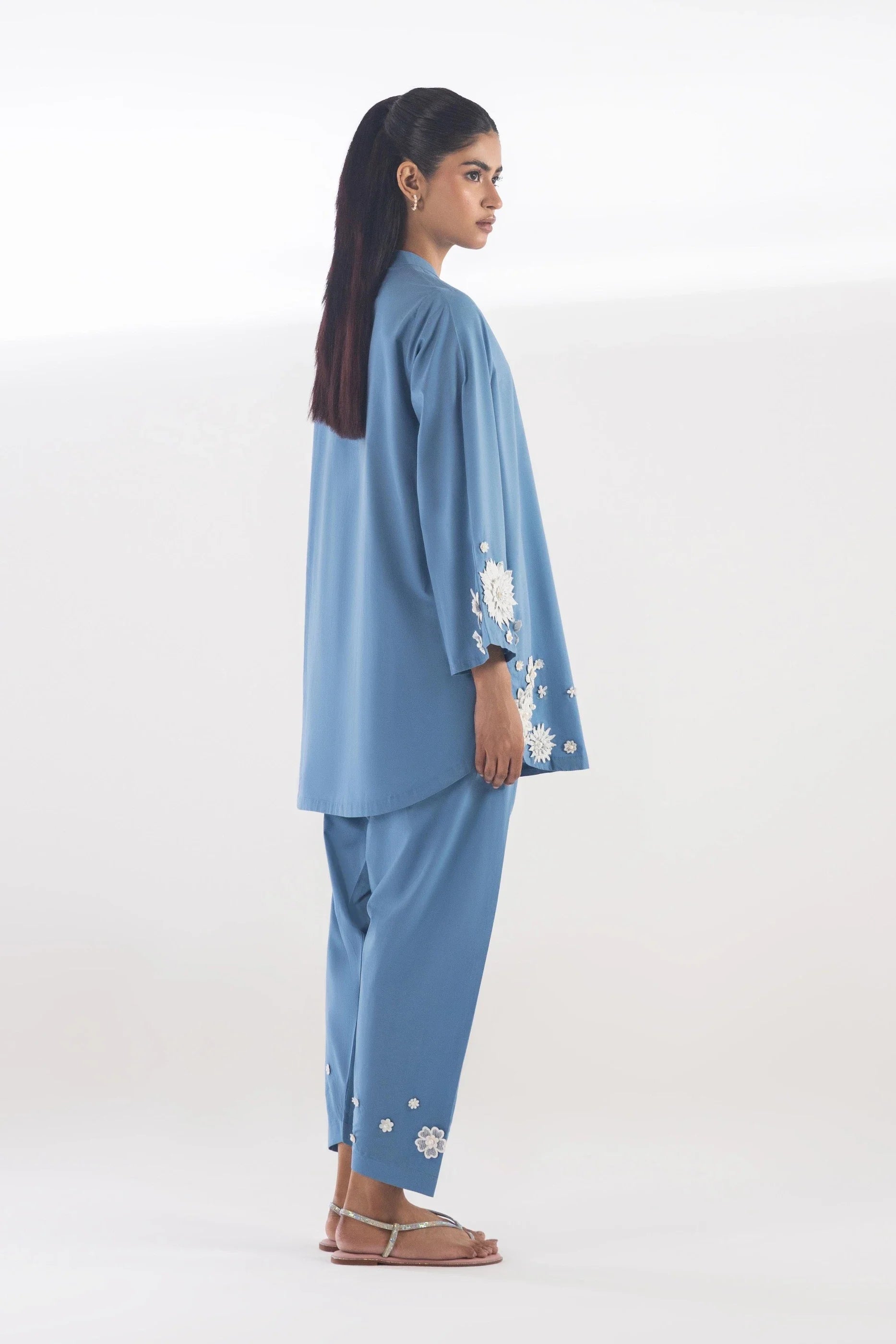 Stitched Embroidered Lawn Shirt + Shalwar
