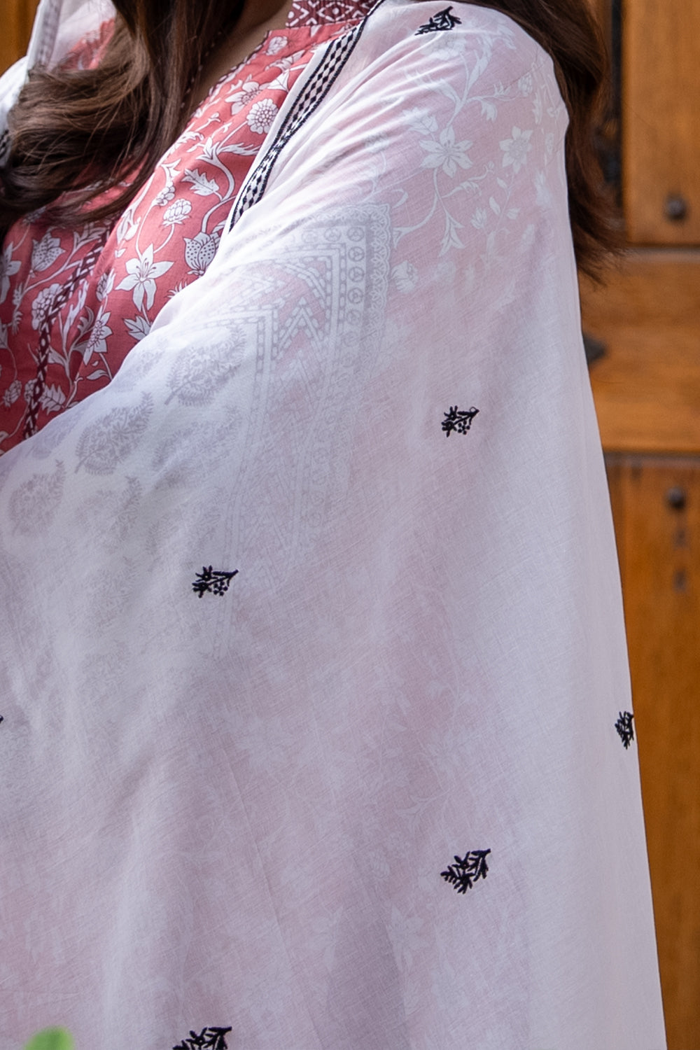 Embroidered Lawn Dupatta