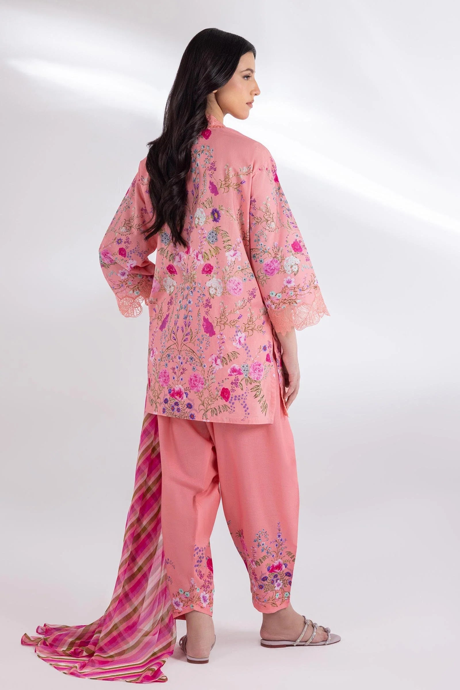 Stitched Muzlin Lawn Suit